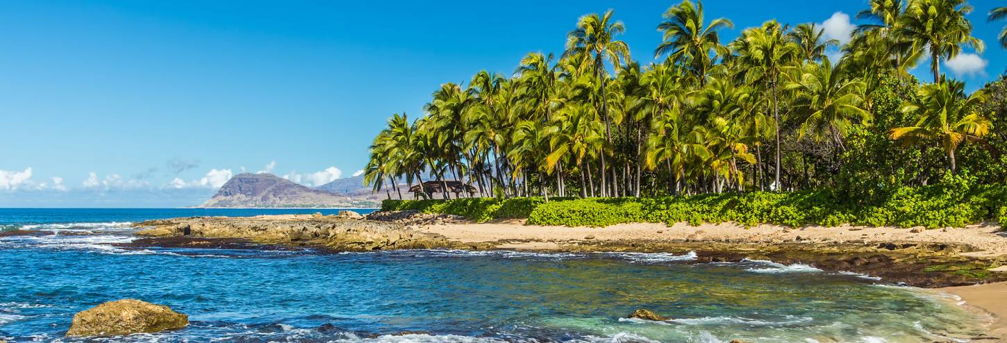 Ko Olina Activities Background with a View of the Beautiful Lagoon.