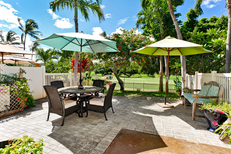 The patio of one of the homes we manage